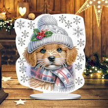 Load image into Gallery viewer, Acrylic Winter Dog Diamond Painting Desktop Decorations for Office Desktop Decor