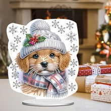 Load image into Gallery viewer, Acrylic Winter Dog Diamond Painting Desktop Decorations for Office Desktop Decor