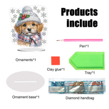 Load image into Gallery viewer, Acrylic Winter Dog Diamond Painting Desktop Decorations for Office Desktop Decor