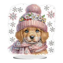 Load image into Gallery viewer, Winter Dog DIY Diamond Painting Tabletop Ornaments Kit for Office Desktop Decor