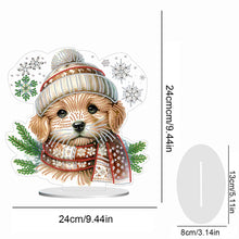 Load image into Gallery viewer, Acrylic Winter Dog Diamond Painting Desktop Decorations for Office Desktop Decor