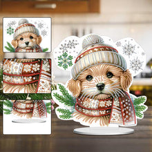 Load image into Gallery viewer, Acrylic Winter Dog Diamond Painting Desktop Decorations for Office Desktop Decor