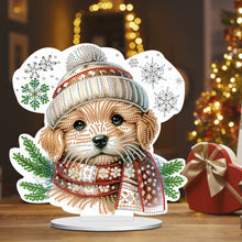 Load image into Gallery viewer, Acrylic Winter Dog Diamond Painting Desktop Decorations for Office Desktop Decor