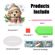 Load image into Gallery viewer, Acrylic Winter Dog Diamond Painting Desktop Decorations for Office Desktop Decor