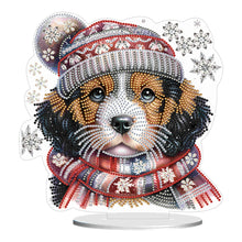 Load image into Gallery viewer, Winter Dog DIY Diamond Painting Tabletop Ornaments Kit for Office Desktop Decor