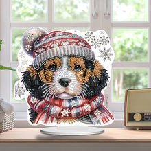 Load image into Gallery viewer, Winter Dog DIY Diamond Painting Tabletop Ornaments Kit for Office Desktop Decor