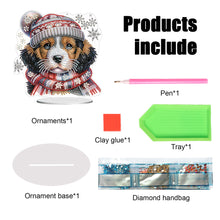 Load image into Gallery viewer, Winter Dog DIY Diamond Painting Tabletop Ornaments Kit for Office Desktop Decor