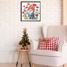 Load image into Gallery viewer, Diamond Painting - Partial Special Shaped - Gnomes and Flowers Red (30*30CM)