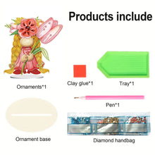 Load image into Gallery viewer, Garden Gnome DIY Diamond Painting Desktop Ornaments Kit for Office Desktop Decor