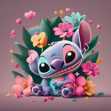 Load image into Gallery viewer, Diamond Painting - Full Round - Flowers and Stitch (30*30CM)