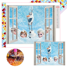 Load image into Gallery viewer, Diamond Painting - Full Square - Frozen outside the window (40*30CM)