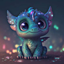 Load image into Gallery viewer, Diamond Painting - Full Round - Glowing little dinosaur (30*30CM)