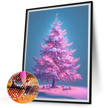 Load image into Gallery viewer, Diamond Painting - Full Round - purple light christmas tree (30*40CM)