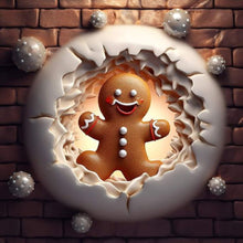 Load image into Gallery viewer, Diamond Painting - Full Round - gingerbread Man (40*40CM)