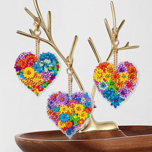 Load image into Gallery viewer, 6 PCS Multicoloured Love Double Sided Special Shape Diamond Painting Keychain