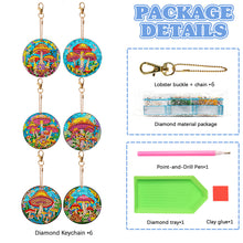 Load image into Gallery viewer, 6 PCS Multicoloured Love Double Sided Special Shape Diamond Painting Keychain