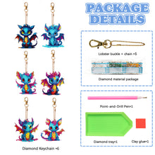 Load image into Gallery viewer, 6 PCS Multicoloured Love Double Sided Special Shape Diamond Painting Keychain