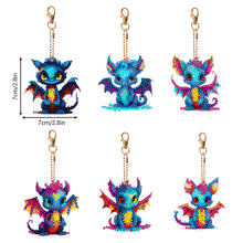 Load image into Gallery viewer, 6 PCS Multicoloured Love Double Sided Special Shape Diamond Painting Keychain
