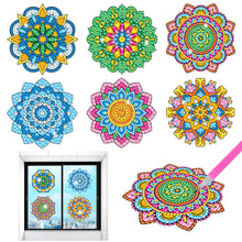 Load image into Gallery viewer, 6 PCS Mosaic Diamond Art Stickers Mandala Diamond Painting Stickers for Kid Gift