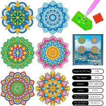 Load image into Gallery viewer, 6 PCS Mosaic Diamond Art Stickers Mandala Diamond Painting Stickers for Kid Gift