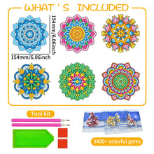 Load image into Gallery viewer, 6 PCS Mosaic Diamond Art Stickers Mandala Diamond Painting Stickers for Kid Gift