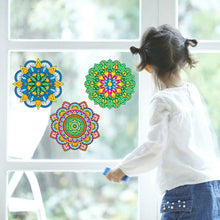 Load image into Gallery viewer, 6 PCS Mosaic Diamond Art Stickers Mandala Diamond Painting Stickers for Kid Gift