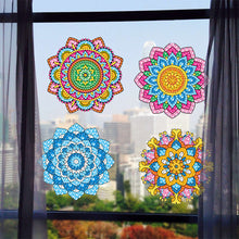 Load image into Gallery viewer, 6 PCS Mosaic Diamond Art Stickers Mandala Diamond Painting Stickers for Kid Gift