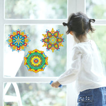 Load image into Gallery viewer, 6 PCS Mosaic Diamond Art Stickers Mandala Diamond Painting Stickers for Kid Gift