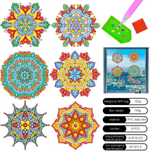 Load image into Gallery viewer, 6 PCS Mosaic Diamond Art Stickers Mandala Diamond Painting Stickers for Kid Gift