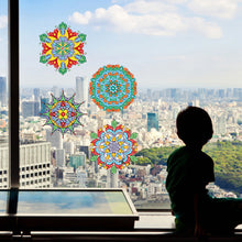 Load image into Gallery viewer, 6 PCS Mosaic Diamond Art Stickers Mandala Diamond Painting Stickers for Kid Gift