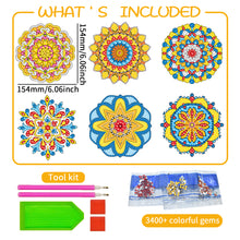 Load image into Gallery viewer, 6 PCS Mosaic Diamond Art Stickers Mandala Diamond Painting Stickers for Kid Gift