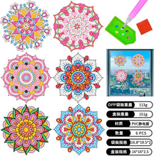 Load image into Gallery viewer, 6 PCS Mosaic Diamond Art Stickers Mandala Diamond Painting Stickers for Kid Gift