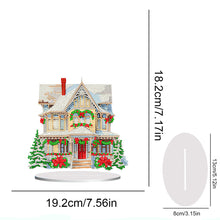 Load image into Gallery viewer, Christmas Snow Room Round Desktop Diamond Art Kits for Home Office Desktop Decor