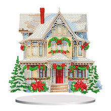 Load image into Gallery viewer, Christmas Snow Room Round Desktop Diamond Art Kits for Home Office Desktop Decor