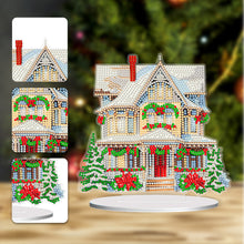 Load image into Gallery viewer, Christmas Snow Room Round Desktop Diamond Art Kits for Home Office Desktop Decor