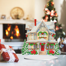 Load image into Gallery viewer, Christmas Snow Room Round Desktop Diamond Art Kits for Home Office Desktop Decor