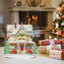 Load image into Gallery viewer, Christmas Snow Room Round Desktop Diamond Art Kits for Home Office Desktop Decor