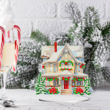 Load image into Gallery viewer, Christmas Snow Room Round Desktop Diamond Art Kits for Home Office Desktop Decor