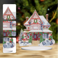 Load image into Gallery viewer, Christmas Snow Room Round Desktop Diamond Art Kits for Home Office Desktop Decor