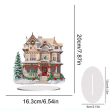 Load image into Gallery viewer, Christmas Snow Room Round Desktop Diamond Art Kits for Home Office Desktop Decor