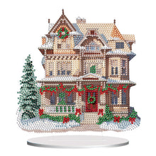 Load image into Gallery viewer, Christmas Snow Room Round Desktop Diamond Art Kits for Home Office Desktop Decor