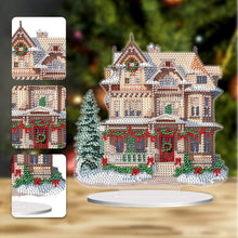 Load image into Gallery viewer, Christmas Snow Room Round Desktop Diamond Art Kits for Home Office Desktop Decor