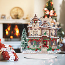 Load image into Gallery viewer, Christmas Snow Room Round Desktop Diamond Art Kits for Home Office Desktop Decor