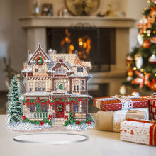 Load image into Gallery viewer, Christmas Snow Room Round Desktop Diamond Art Kits for Home Office Desktop Decor