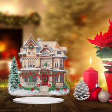 Load image into Gallery viewer, Christmas Snow Room Round Desktop Diamond Art Kits for Home Office Desktop Decor