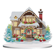 Load image into Gallery viewer, Christmas Snow Room Round Desktop Diamond Art Kits for Home Office Desktop Decor