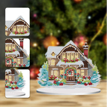 Load image into Gallery viewer, Christmas Snow Room Round Desktop Diamond Art Kits for Home Office Desktop Decor