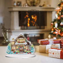Load image into Gallery viewer, Christmas Snow Room Round Desktop Diamond Art Kits for Home Office Desktop Decor