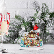 Load image into Gallery viewer, Christmas Snow Room Round Desktop Diamond Art Kits for Home Office Desktop Decor