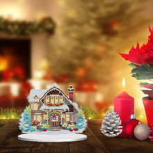 Load image into Gallery viewer, Christmas Snow Room Round Desktop Diamond Art Kits for Home Office Desktop Decor